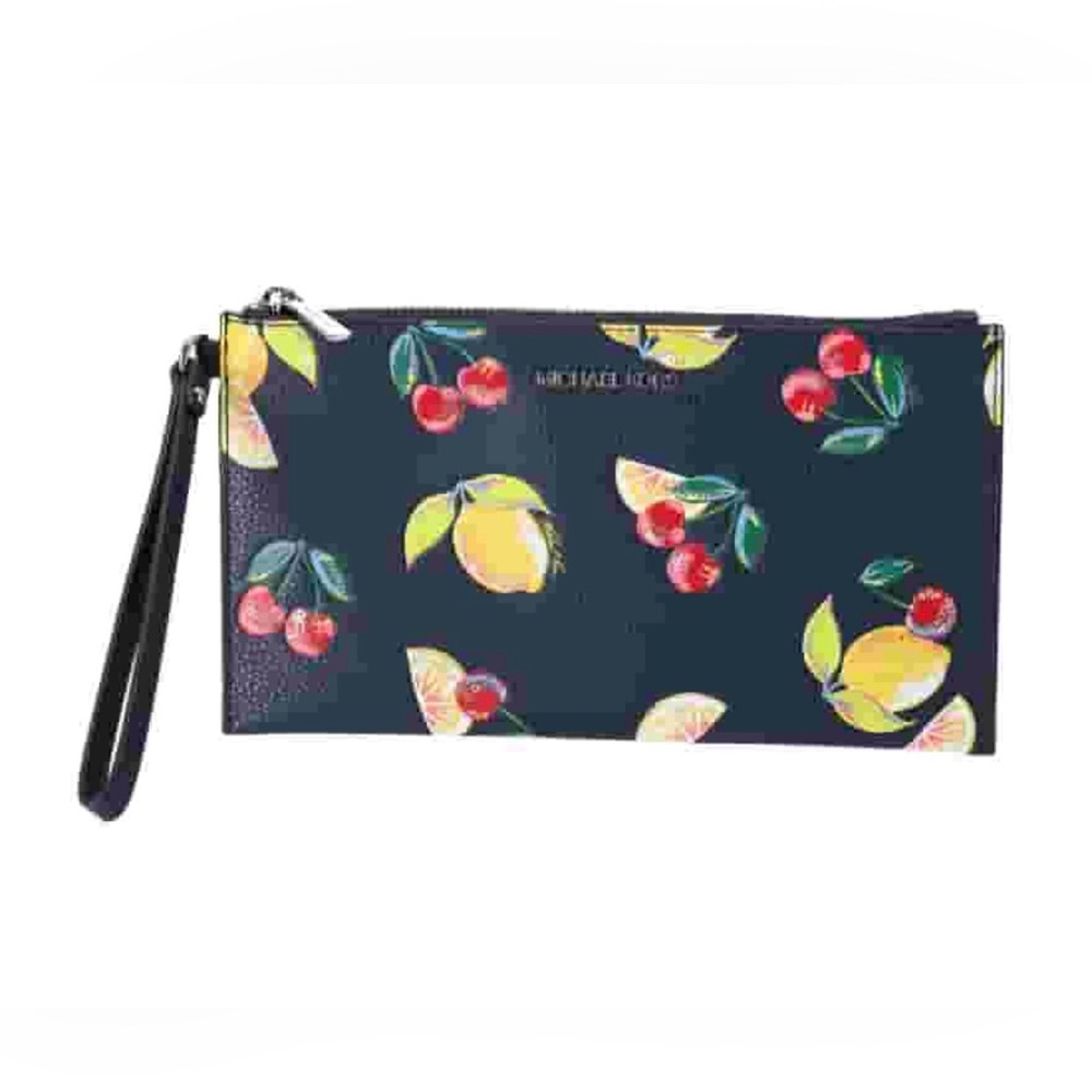 Michael Kors Fruit Print Large Wristlet 💛